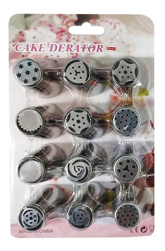 Set X12 Punteros Picos Rusos Repostería Decoración Acero 0