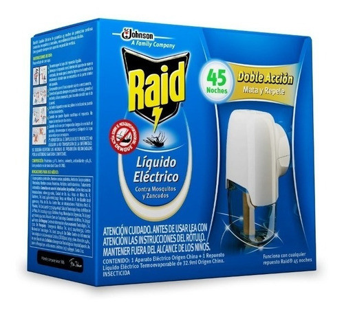 Raid Aparato Liquido Electrico Doble Accion Mata Y Repele 0