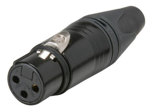 Conector Xlr 3 Pin Aéreo Hembra Negro Mark Mca011 0