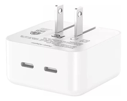 Adaptador De Corriente De Doble Puerto Usb-c De 35 W, Cargad 0