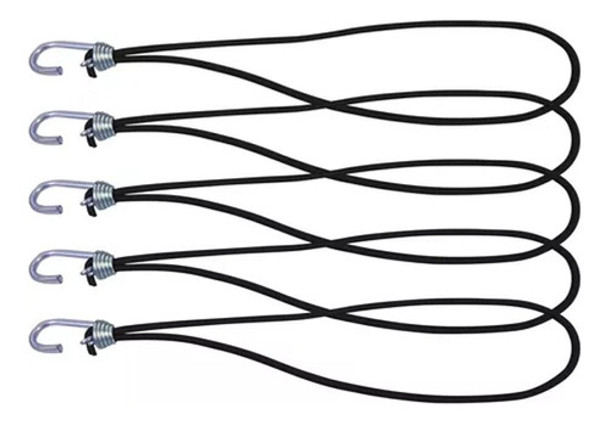 70 Gancho Extensor Elastico Corda Preto Para Lona Caminhão 0