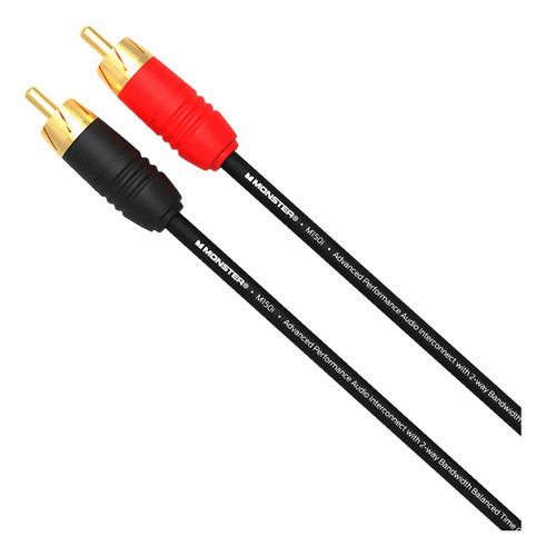 Monster RCA Cable 2 Channels 1 Meter 100% Copper OFC Amplifier