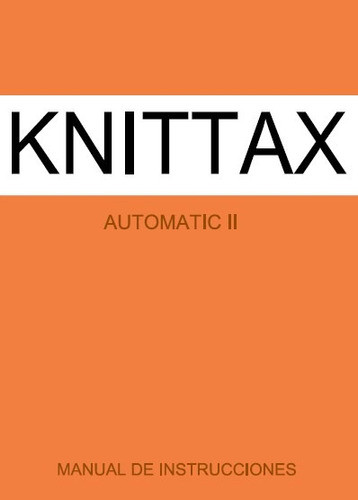 Manual Para Máquina De Tejer Knittax Automatic Ii,  Pdf 0