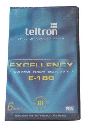 Casette Vhs Teltron E180 Estuche Plastico 9hs Extra Duración 0