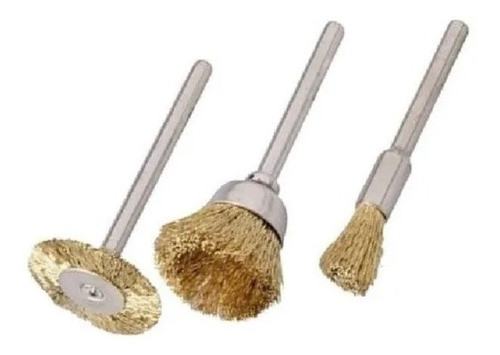 Accesorio Torno Mini Drill 3 Cepillos De Bronce Ruhlmann 0