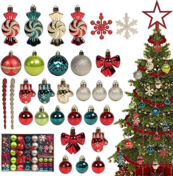 Juego De Adornos Navideños, 88 Piezas Inastillables M.color 0