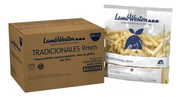 Papas Cong. Tradicional 9mm X 2,5 Kg Lambweston (caja X 6 U) 0