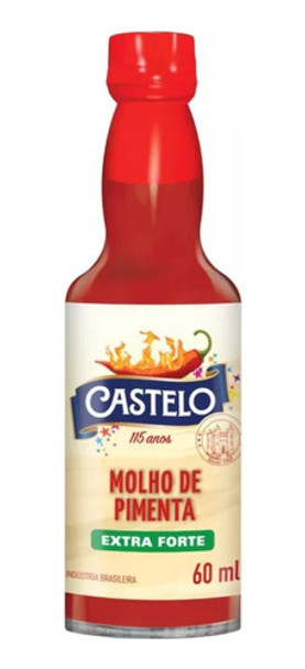 Molho De Pimenta Extra Forte Castelo 60ml - Kit Com 2 0