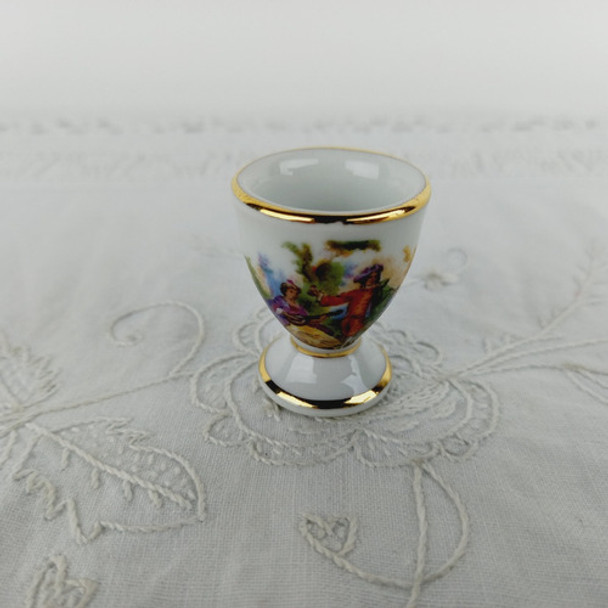 Caliz Limoges Miniatura Porcelana Antiguo Coleccion Miralo 0