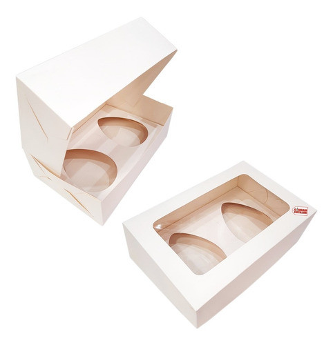 Caja Doble Huevo Visor X 15 Cm Pascuas - Ciudad Cotillón 0