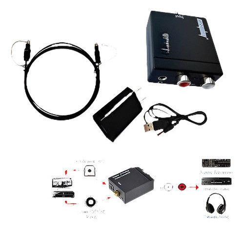 Coaxial Toslink Digital Óptico De 3,5 Mm Adaptador De Audio 0