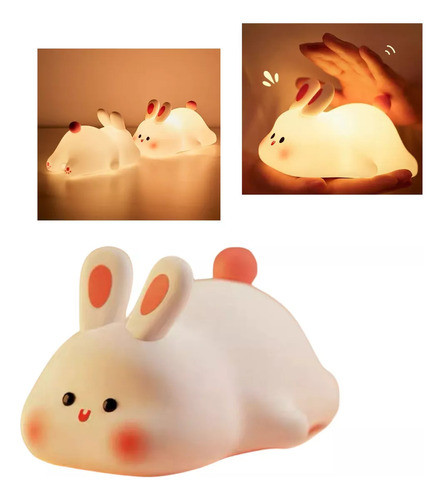 Luz Noturna Fofa Para Coelhos De Rosto Grande 0