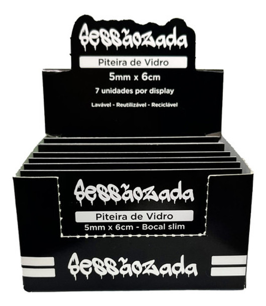 Kit 10 Caixa Piteira De Vidro Sessãozada 5mm Longa 0