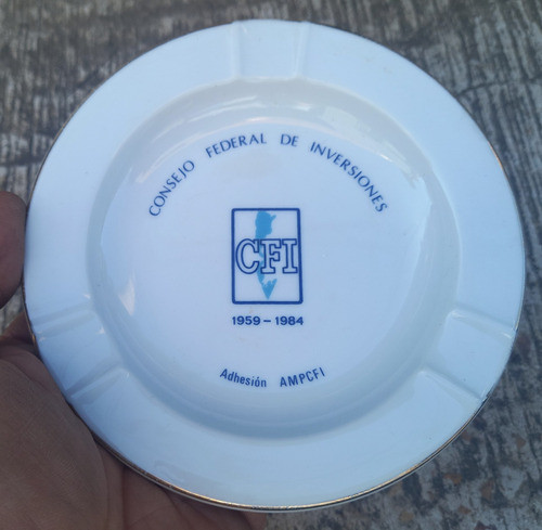 Plato Cenicero Porcelana Consejo Federal De Inversiones Cfi 0