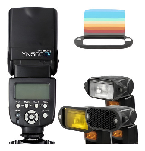 Yongnuo Yn560iv Flash Speedlite Con Magnético Modificador Fl 0