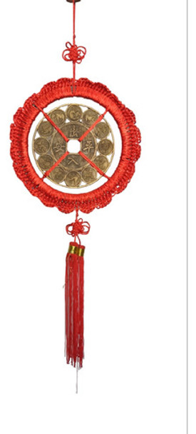 Colgante Chino Feng Shui Decoración Oriental Monedas 0