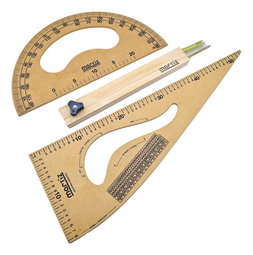 Combo Kit Técnico Maestros Pizarra/pizarrón Escuadra Compas 0