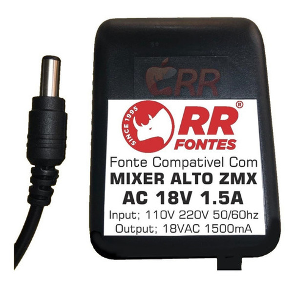 Fonte Ac 18v 1.5a Mixer Alto Amx 220fx 0