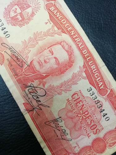 Billete De 100 Pesos Uruguayos 0