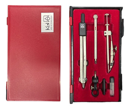 Juego De Compases De Precision Kin Made In Czechoslovakia 0