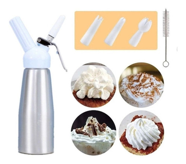 Garrafa Sifão Para Chantilly Em Alumínio 500ml Gourmet Drink 0