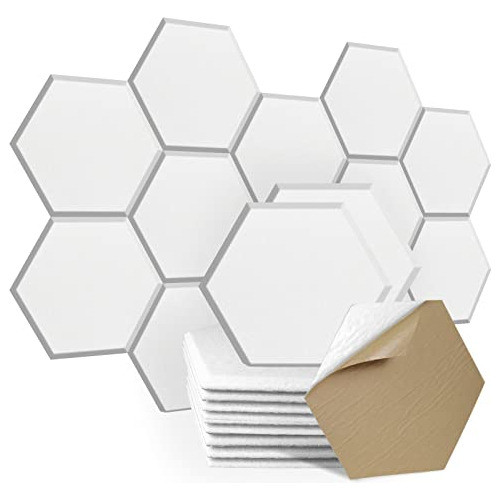 Paneles Acusticos Hexagonales 12 Unid - White 0