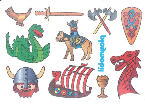 Playmlobil Tatoo Tatuajes Removibles De Vikingos Originales 0