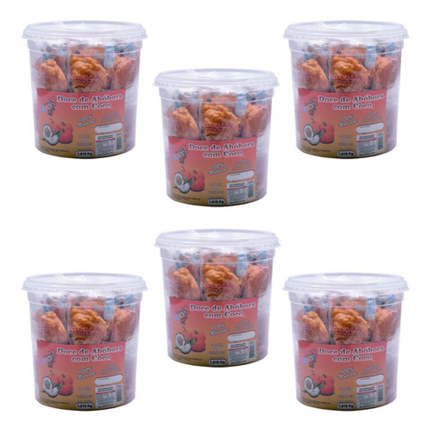 Kit 6 Potes Doce Abóbora Com Coco 20 Unidades Tradicional 0 Kit 6 Potes Doce Abóbora Com Coco 20 Unidades Tradicional 0