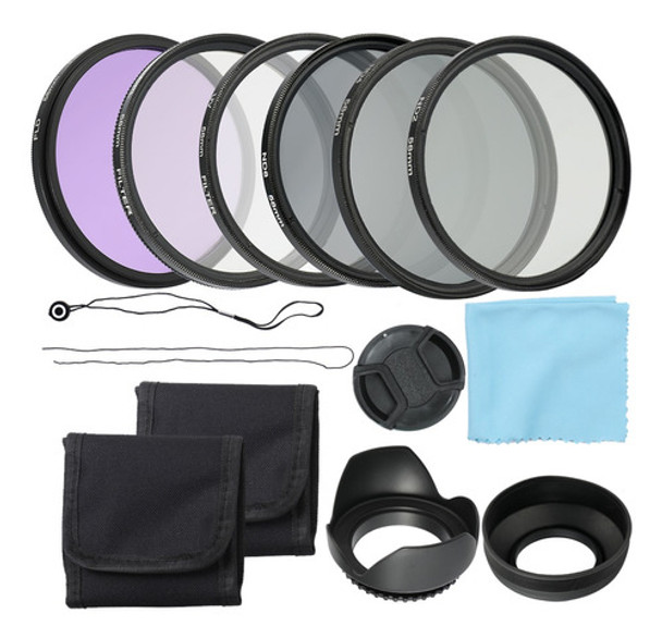 Kit De Filtros De Lente Uv Cpl Fld De Câmera Profissional E 0