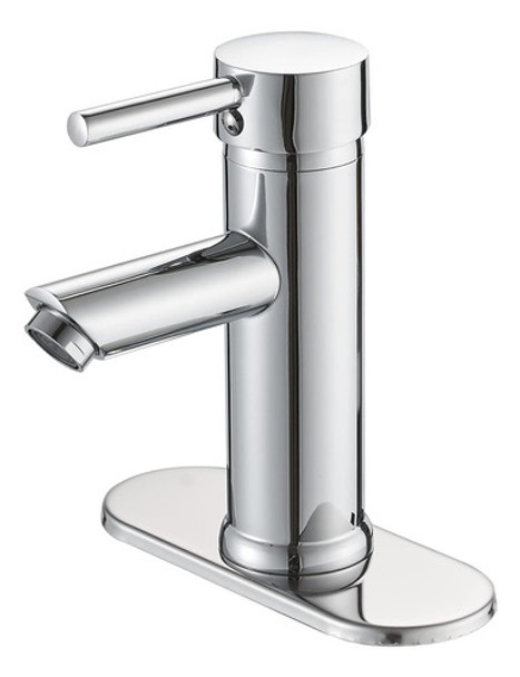 Canilla Monocomando Baño Cocina Moderna Con Colillas Cromada 0