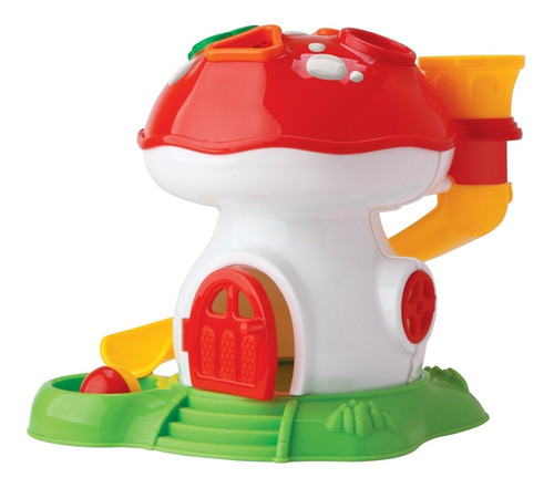 Brinquedo Com Encaixes Atividades Bebê Cogumelo Didatico 0