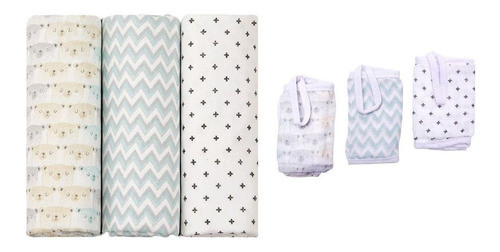 Kit Cueiros  Flanelados E Paninho Boca Bebe Neutro Algodão 0