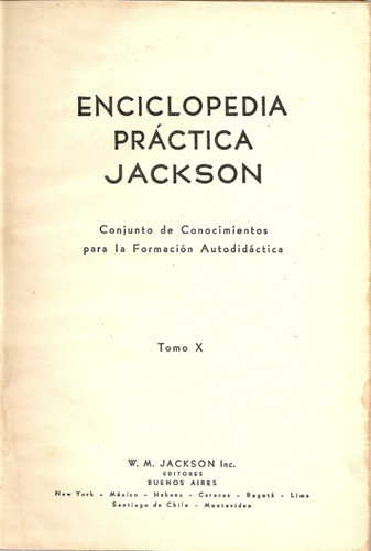 Enciclopedia Practica Jackson Tomo X - Editorial Jackson 0