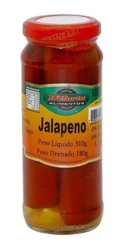 Pimenta Jalapeno Vermelha D´horta (310gr) 0