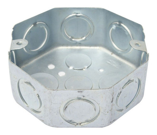 Caja Octagonal Chica Metal Normalizada 9 De Julio Pack 50u 0