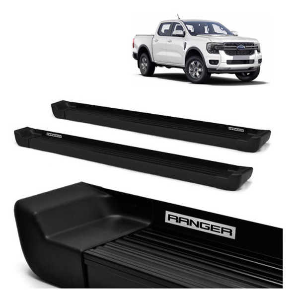 Par Estribo Ranger Cabine Dupla Antiderrapante Preto 2024 0