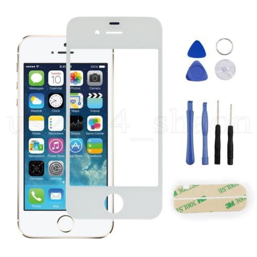 Blanco Delantero Reemplazo Parte Lcd Vidrio Herramientas Kit 0