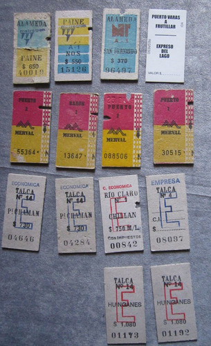 16 Boletos De Tren De Chile 0