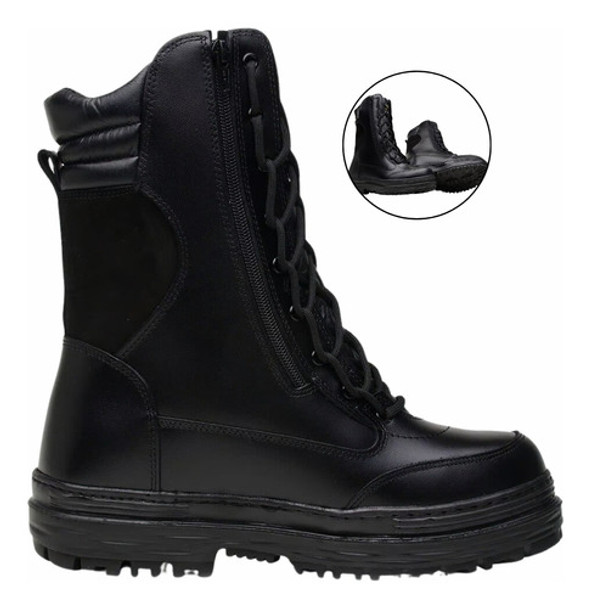 Coturno Tatico Militar Com Ziper Lateral Extra Leve Sti 0