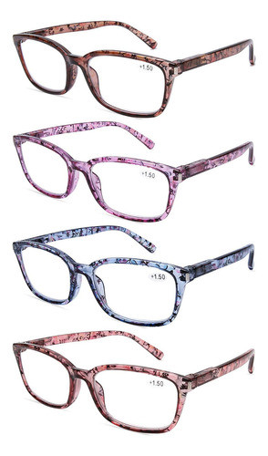 Doovic Paquete De 4 Lentes De Lectura Para Computadora, Bloq 0