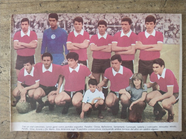 Recorte Lanús Equipo Nacional 1967 (d) 0