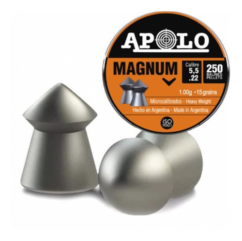 Balines Apolo Magnum 5.5 X 2 Latas X 250 0
