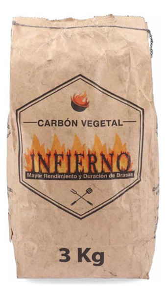 Bolsa De Carbón Vegetal Infierno 3kg 0