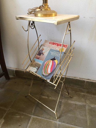 Antigua Mesa De Sala Arrime Revistero De Los 70 Vintage 0