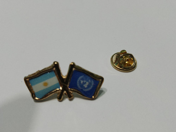 Pins Naciones Unidas Con Bandera Argentina  De 2 Cms 0 Pins Naciones Unidas Con Bandera Argentina  De 2 Cms 0