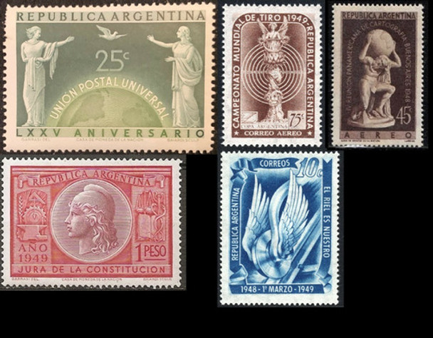 1949 Año Completo Conmemorativo- Argentina (sellos) Mint 0