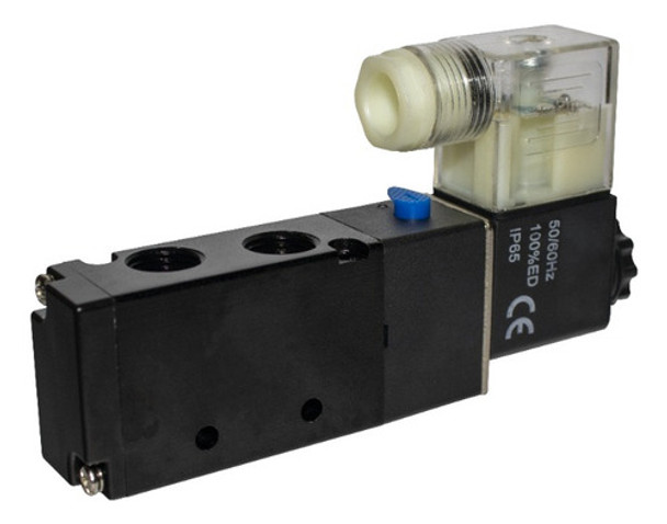 Válvula Solenoide 5/2 Vias Rosca 1/8 Escape 1/8 Bobina 220v 0