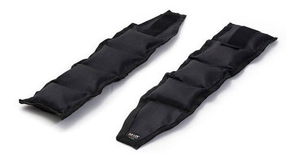 Par De Tobilleras 3kg C/u Reforzada C/ribete Velcro Negra 0