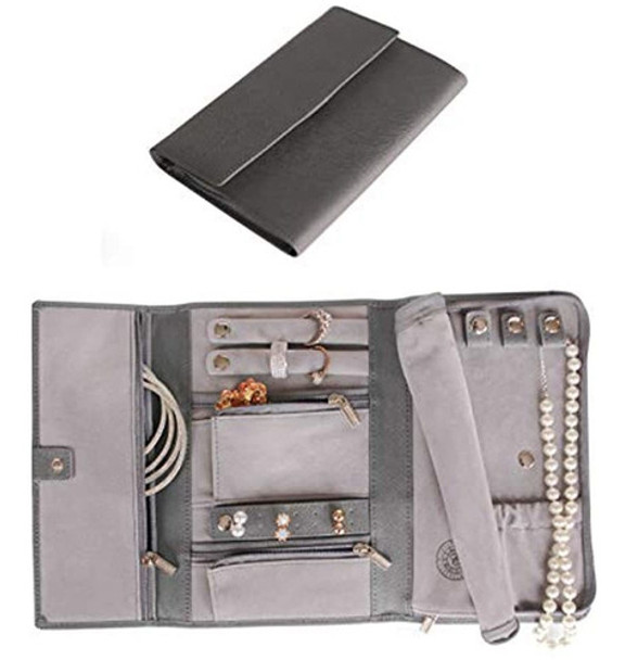 Estuche De Joyeria Saffiano Travel Gris) Ce-cuero-joyeria- 0