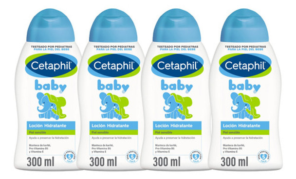 Combo X4 Cetaphil Baby Loción Hidratante 300ml 0